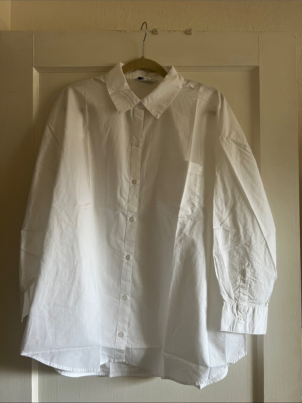 Old Navy White Oversized Button-Down Blouse